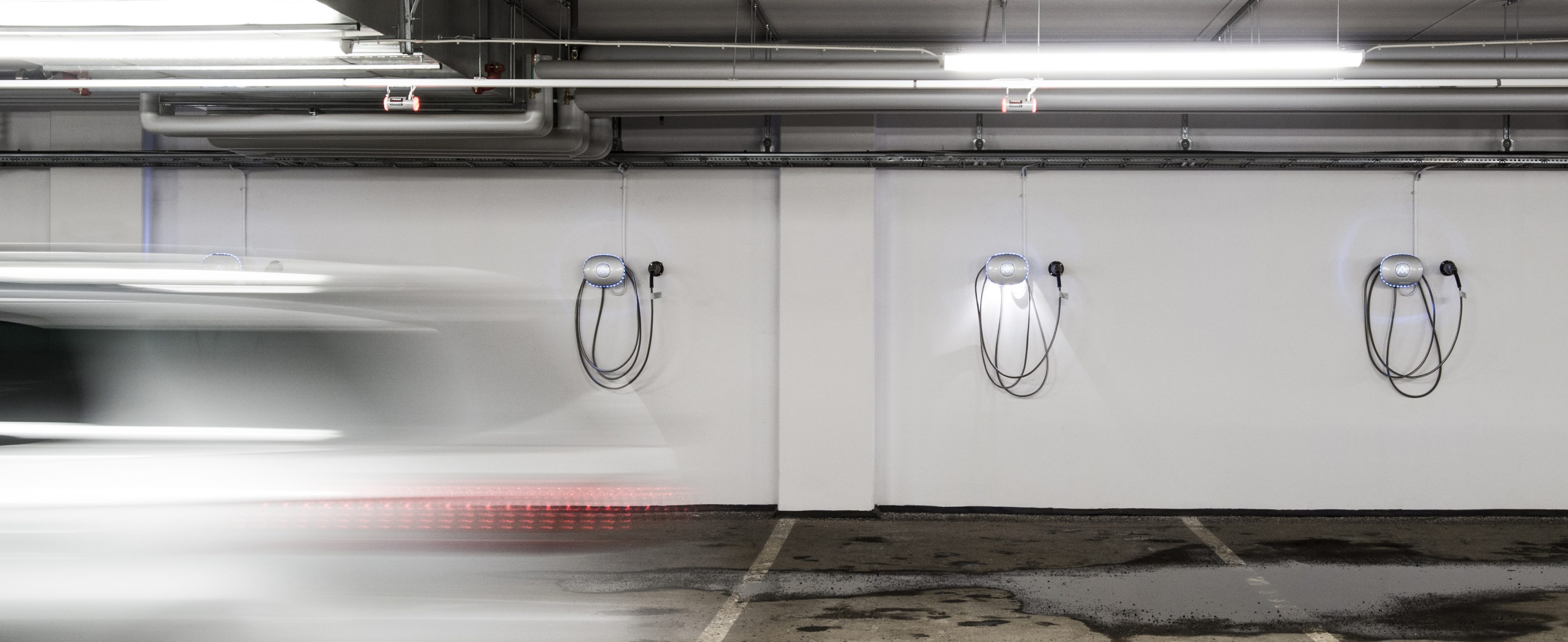 Multiple charging stations in a garage, Charge Amps Halo